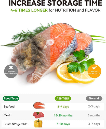 AENTGIU 200 Precut Vacuum Sealer Bags For Food, 8x12 Inch Thick BPA-Free