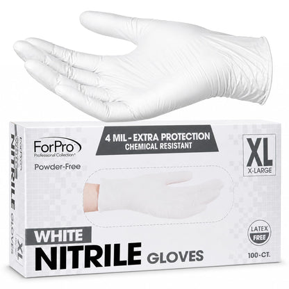 ForPro Disposable Nitrile Gloves, Chemical Resistant, Powder-Free, Latex-Free, Non-Sterile, Food Safe, 4 Mil