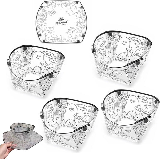 Collapsible Bowl Set,Portable Camping Tableware,Food Grade Material Free Folding Bowl for Outdoor Camping Hiking Family Picnic Trips,4 pieces,7×5.5×3.5 Inches