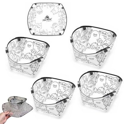 Collapsible Bowl Set,Portable Camping Tableware,Food Grade Material Free Folding Bowl for Outdoor Camping Hiking Family Picnic Trips,4 pieces,7×5.5×3.5 Inches