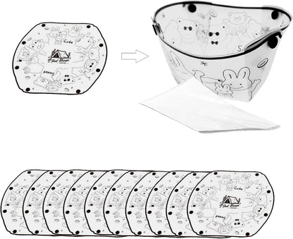 Foldable Bowl 10 Pack Collapsible Camping Bowls for Backpacking Travel
