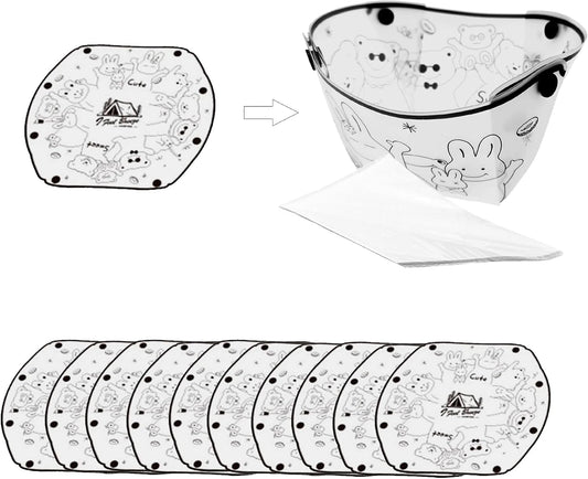 Foldable Bowl 10 Pack Collapsible Camping Bowls for Backpacking Travel