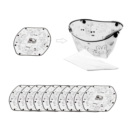 Foldable Bowl 10 Pack Collapsible Camping Bowls for Backpacking Travel