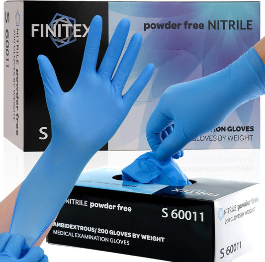 FINITEX Blue Disposable Nitrile Exam Gloves 200PCS/BOX 3.5mil Food