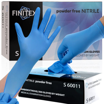 FINITEX Blue Disposable Nitrile Exam Gloves 200PCS/BOX 3.5mil Food