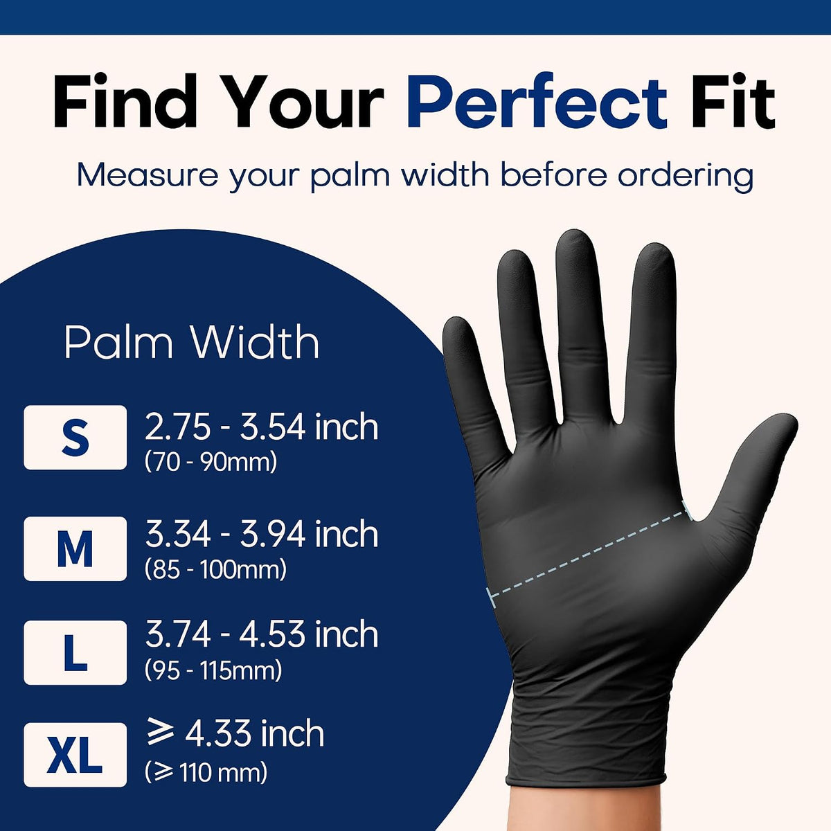 Supmedic Soft Max Disposable Nitrile Exam Gloves, Powder-Free Black 1000 Ct