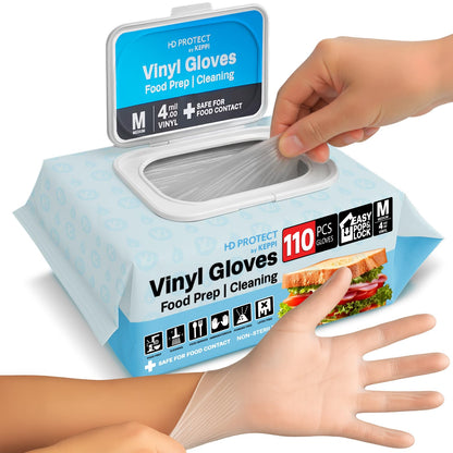 Keppi 600 Pack Disposable Food Prep Gloves – Clear Polyethylene, Latex- BPA & Powder-Free – Bulk Kitchen Gloves for Cooking, Catering, BBQ, Baking, Restaurant Food Handling