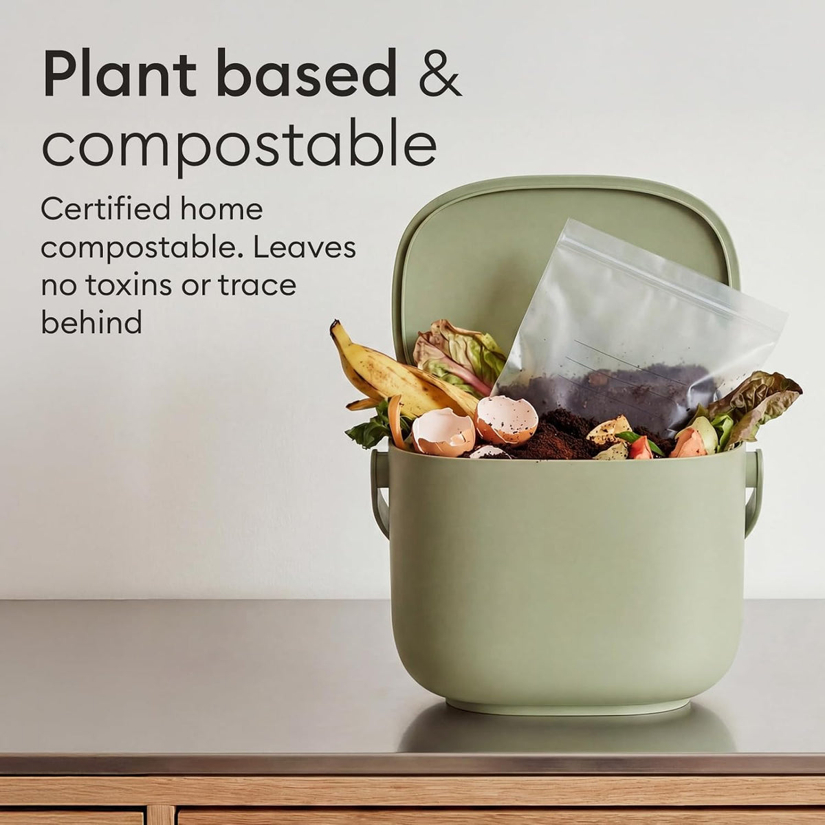 Vove Compostable Storage Zip Bags 140 Count Variety Pack, Plant-Based