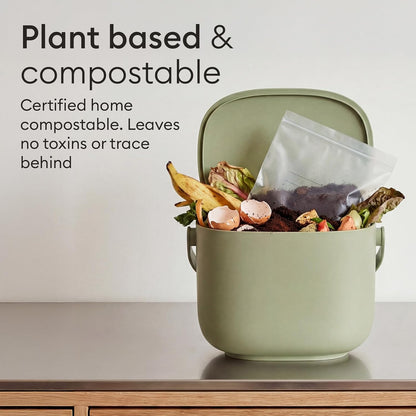 Vove Compostable Storage Zip Bags 140 Count Variety Pack, Plant-Based
