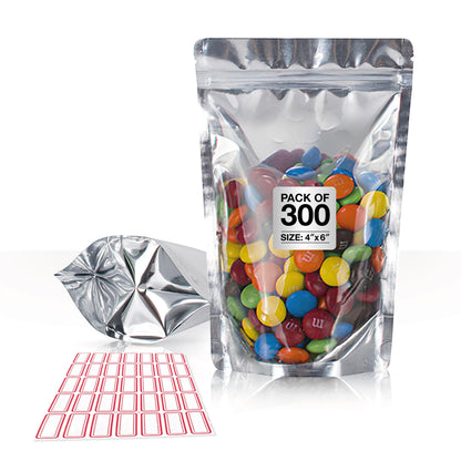5x8 Mylar Bags for Food Storage - Pack Of 100-7.5mil Thickness