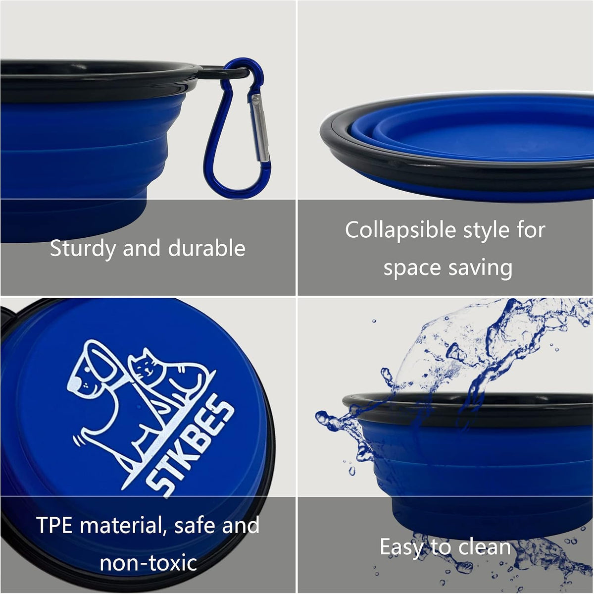 Collapsible Dog Bowl, 10 Pack, Portable, Safe, Reusable, Suitable for Indoor and Outdoor Activities