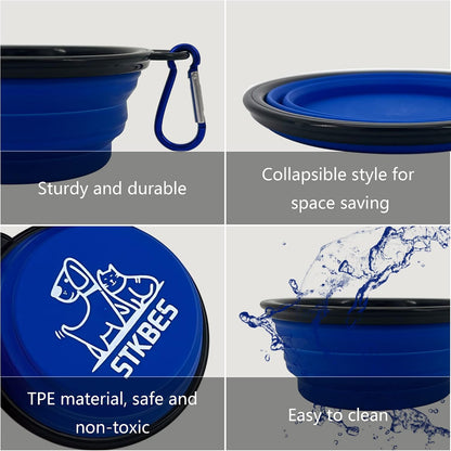 Collapsible Dog Bowl, 10 Pack, Portable, Safe, Reusable, Suitable for Indoor and Outdoor Activities