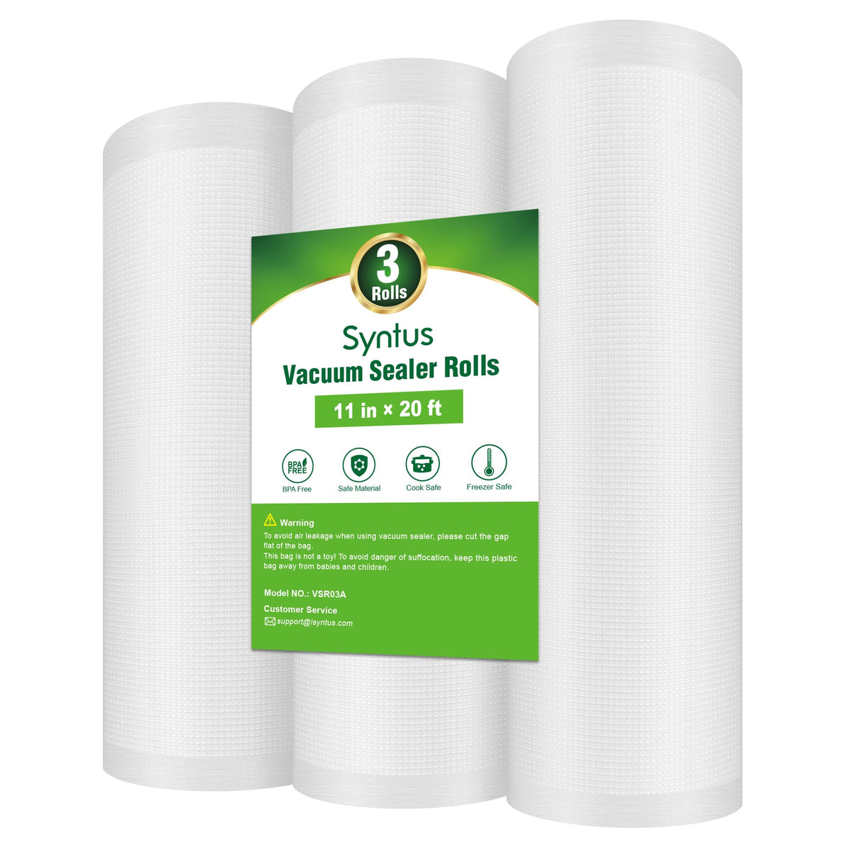 Syntus 2 Rolls 8" x 50' Vacuum Sealer Bags, BPA Free for Food Storage