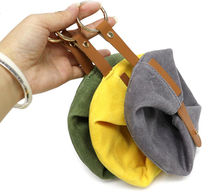 Waxed Canvas Foldable Dog Bowl (Yellow)