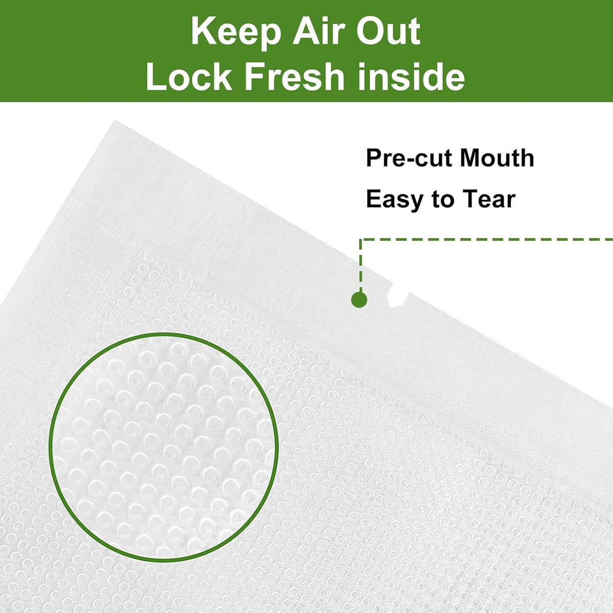 Vacuum Sealer Bags for Food Storage, 8" x 12" Vacuum Seal Bags, 200 Count