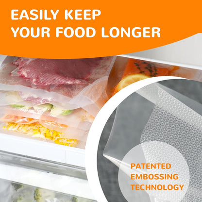 Wevac Vacuum Sealer Bags for Food, 8"x150' Roll, Fits Food Saver Machines