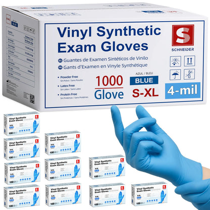 Schneider Medical Nitrile/Vinyl Blend Exam Disposable Gloves Latex Free