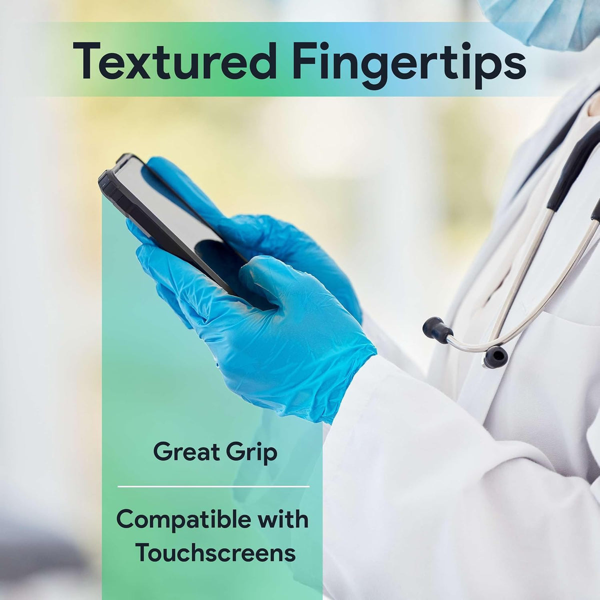 FifthPulse Blue Disposable Nitrile Exam Gloves Large 1000 Count - Medical Grade, 3 Mil, Textured Tips, Food Safe, Latex Free, Powder Free for Cleaning, Cooking, Medical Use - Case of 10 Boxes of 100
