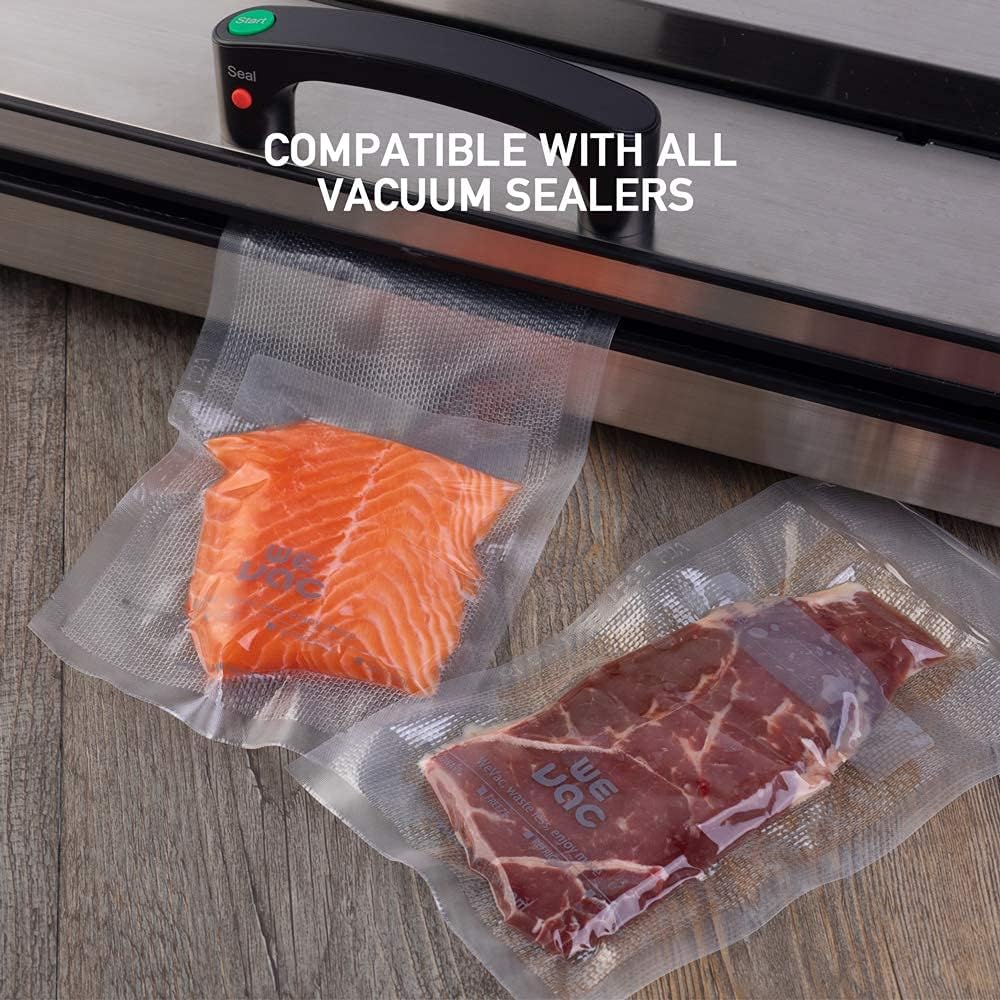 Wevac 150 Pint 6"x10" & 150 Quart 8"x12" Vacuum Sealer Bags, Keeper Box