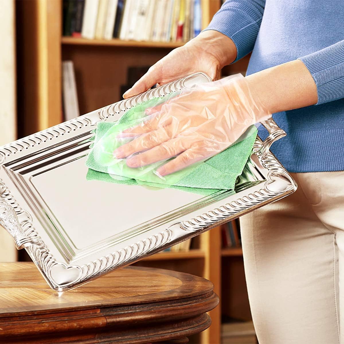 Teivio Disposable Gloves, Plastic Gloves for Kitchen Cooking Cleaning Food Handling