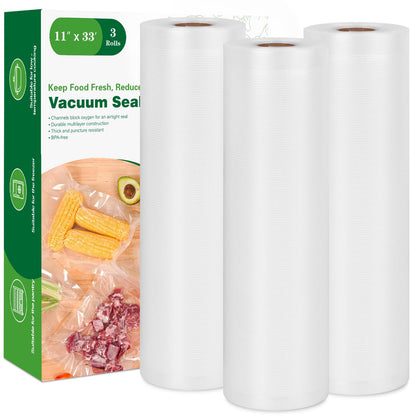 Vacuum Sealer Bags for Food Storage, 6 Rolls 11" x 20', Cut-to-Size Bags