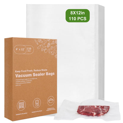 Vacuum Sealer Bags for Food Storage, 8" x 12" Vacuum Seal Bags, 200 Count