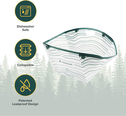 Coghlan's Snapfold XL Collapsible Bowl – BPA-Free, Heat-Resistant Camping Food Prep Bowl with Measurement Scale – Lightweight & Leakproof for Backpacking, Hiking, Outdoor Cooking
