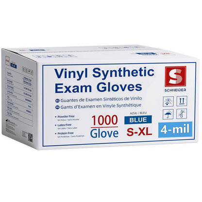 Schneider Medical Nitrile/Vinyl Blend Exam Disposable Gloves Latex Free