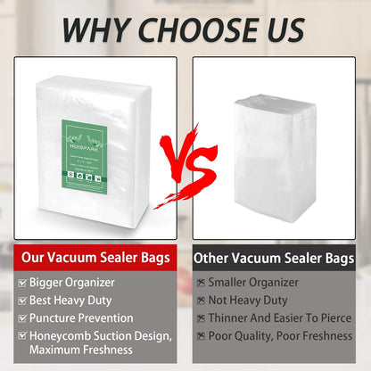 Vacuum Sealer Bags,Heavy Duty Pre-Cut Design Commercial Grade 4x6 Inch Food Sealable Bag for Heat Seal Food Storage, Seal Bag Boilsafe to 280°F Freezable, Resizable,Reuseable (100Pcs)