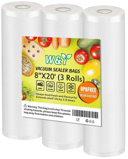 W&Y Vacuum Sealer Bags 6x10 Inch Pint 100 Count -Pre-Separated