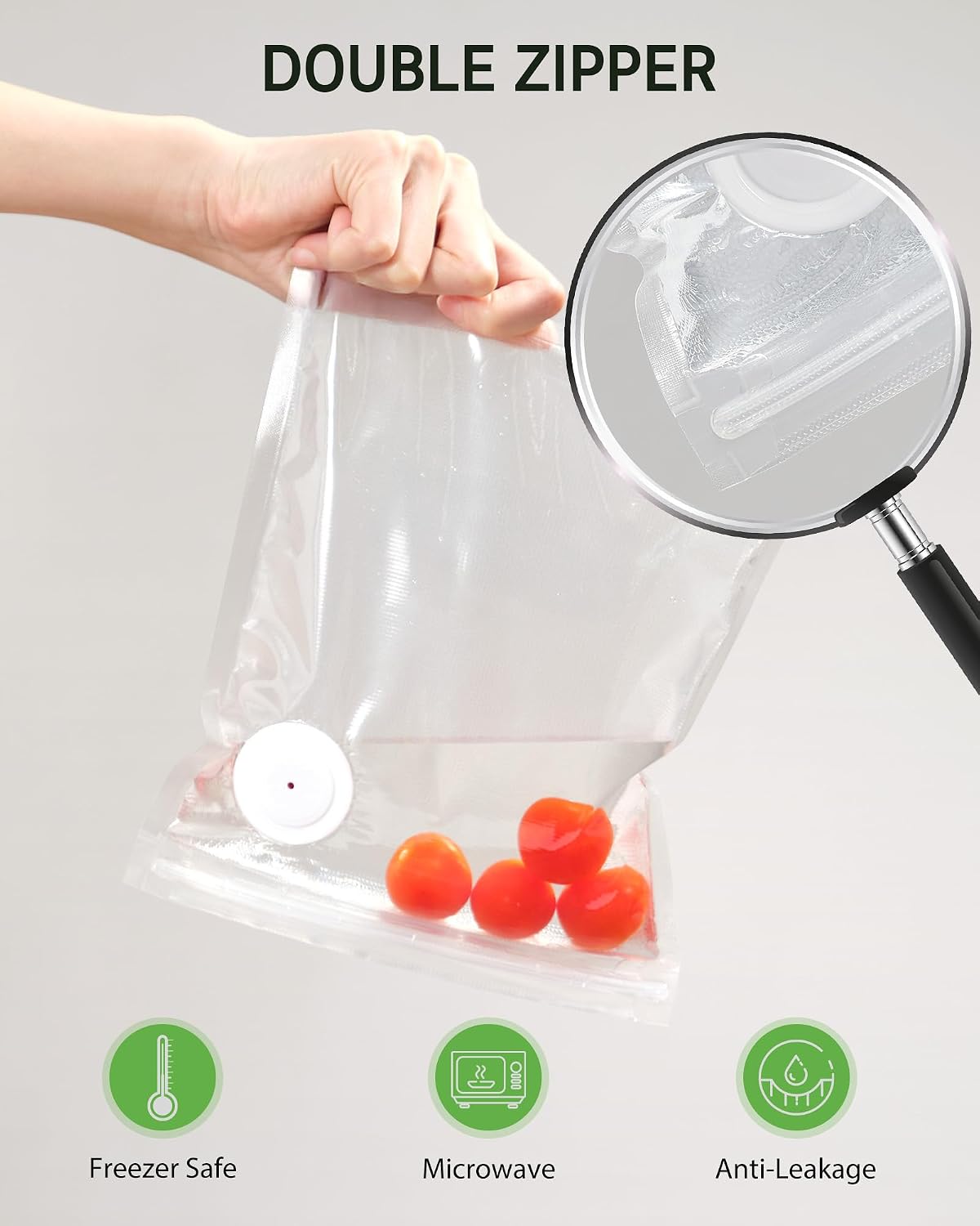 Syntus 40 Pcs Reusable Vacuum Sealer Bags for Food, S+M+L+XL