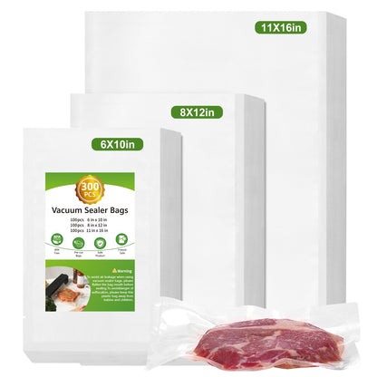 Vacuum Sealer Bags for Food Storage, 150pcs Precut Pint, Quart & Gallon