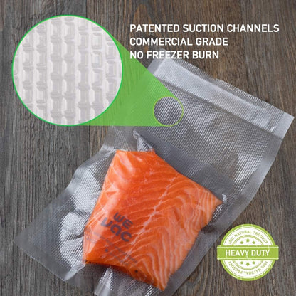 Wevac 150 Pint 6"x10" & 150 Quart 8"x12" Vacuum Sealer Bags, Keeper Box