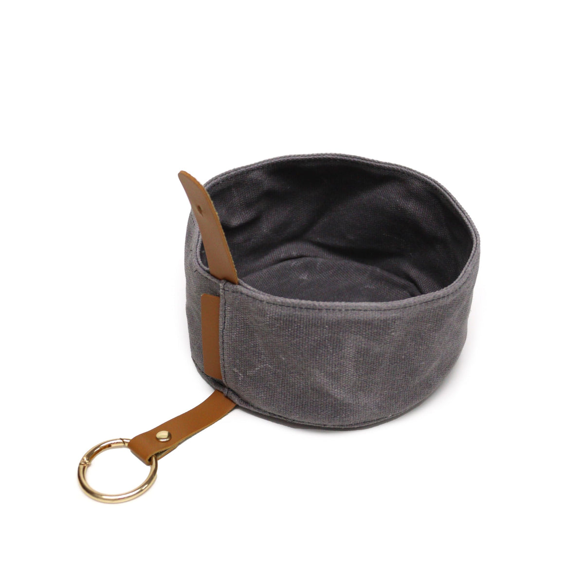 Waxed Canvas Foldable Dog Bowl (Yellow)