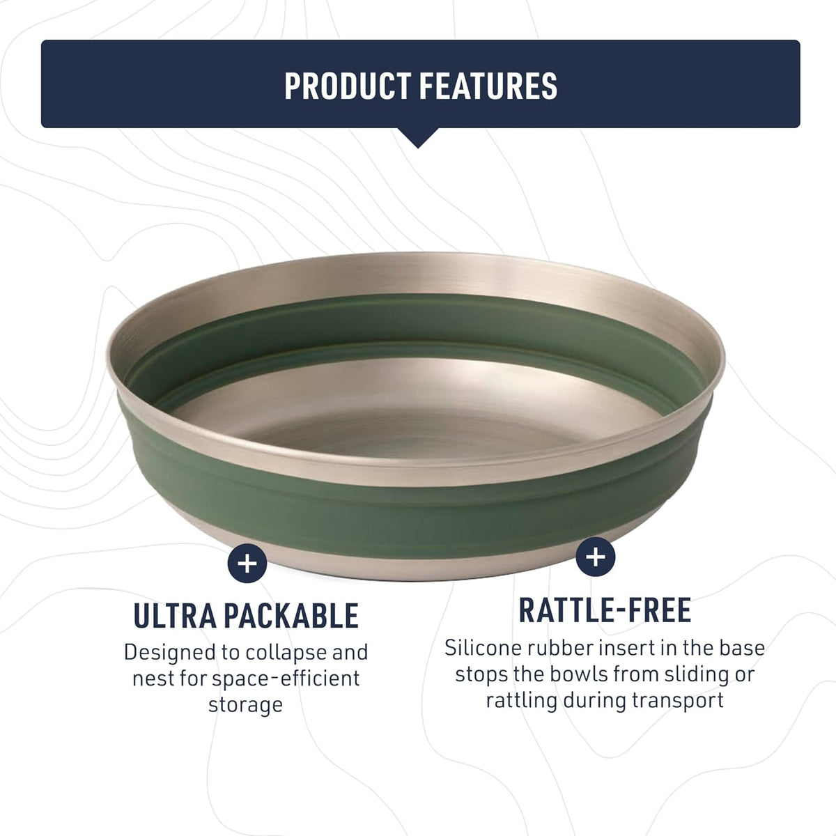 Sea to Summit Detour Collapsible Bowl, Medium, Laurel Wreath Green