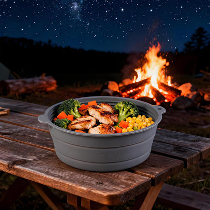 Collapsible Silicone Bowl for Camping, 25cm x 8.5cm