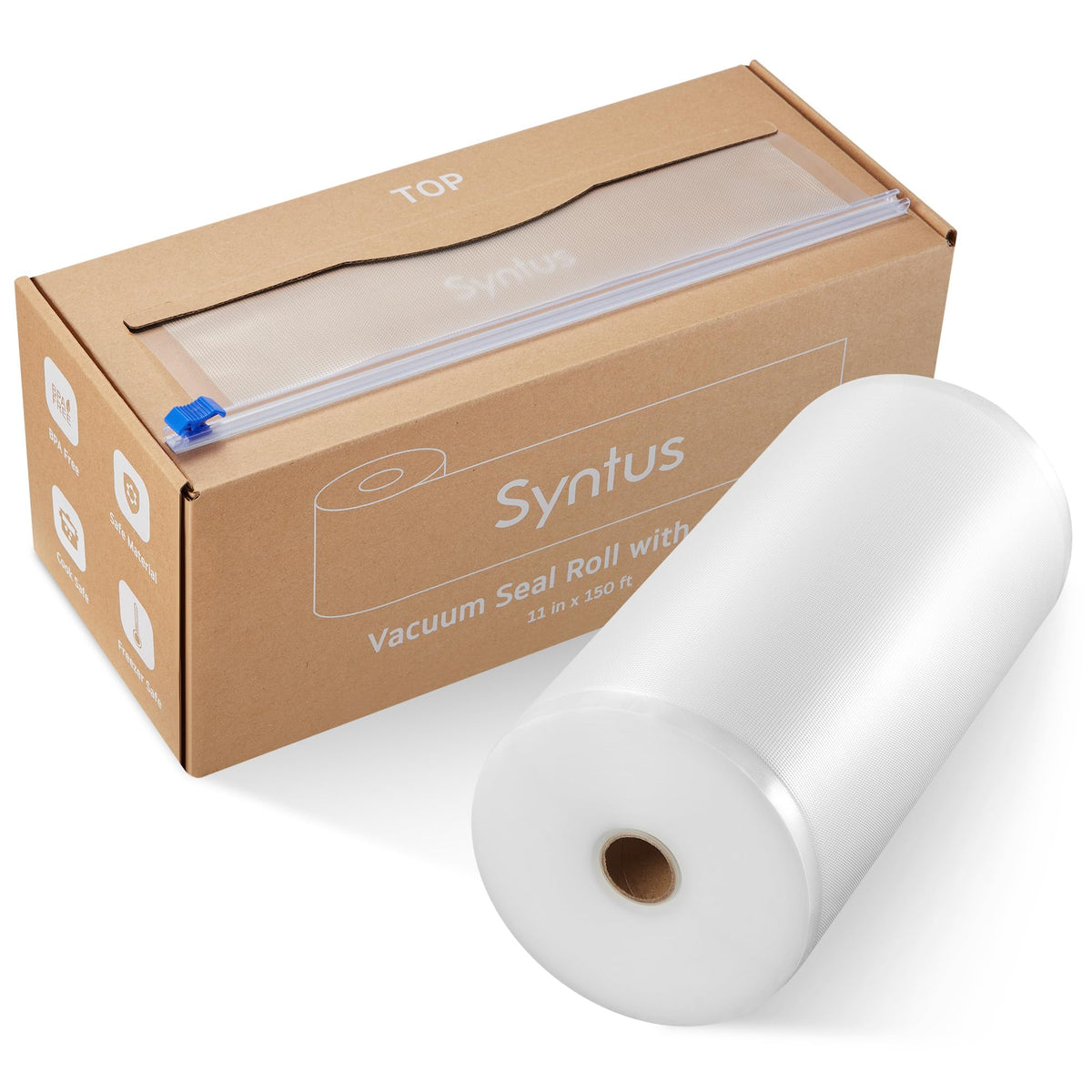 Syntus 11" x 150' Vacuum Sealer Bags for Food Seal Rolls with Cutter