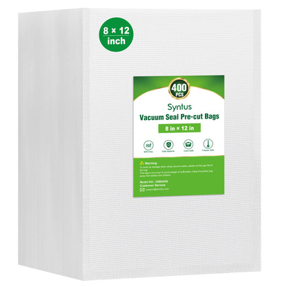 Syntus 100 Pcs Vacuum Sealer Bags for Food, 8x12+11x16, BPA Free