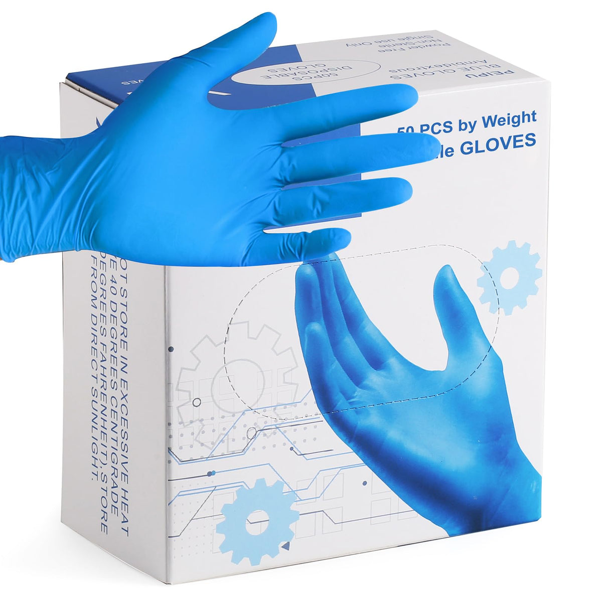 PEIPU Nitrile Disposable Gloves，Powder Free, Cleaning Service Gloves, Latex Free