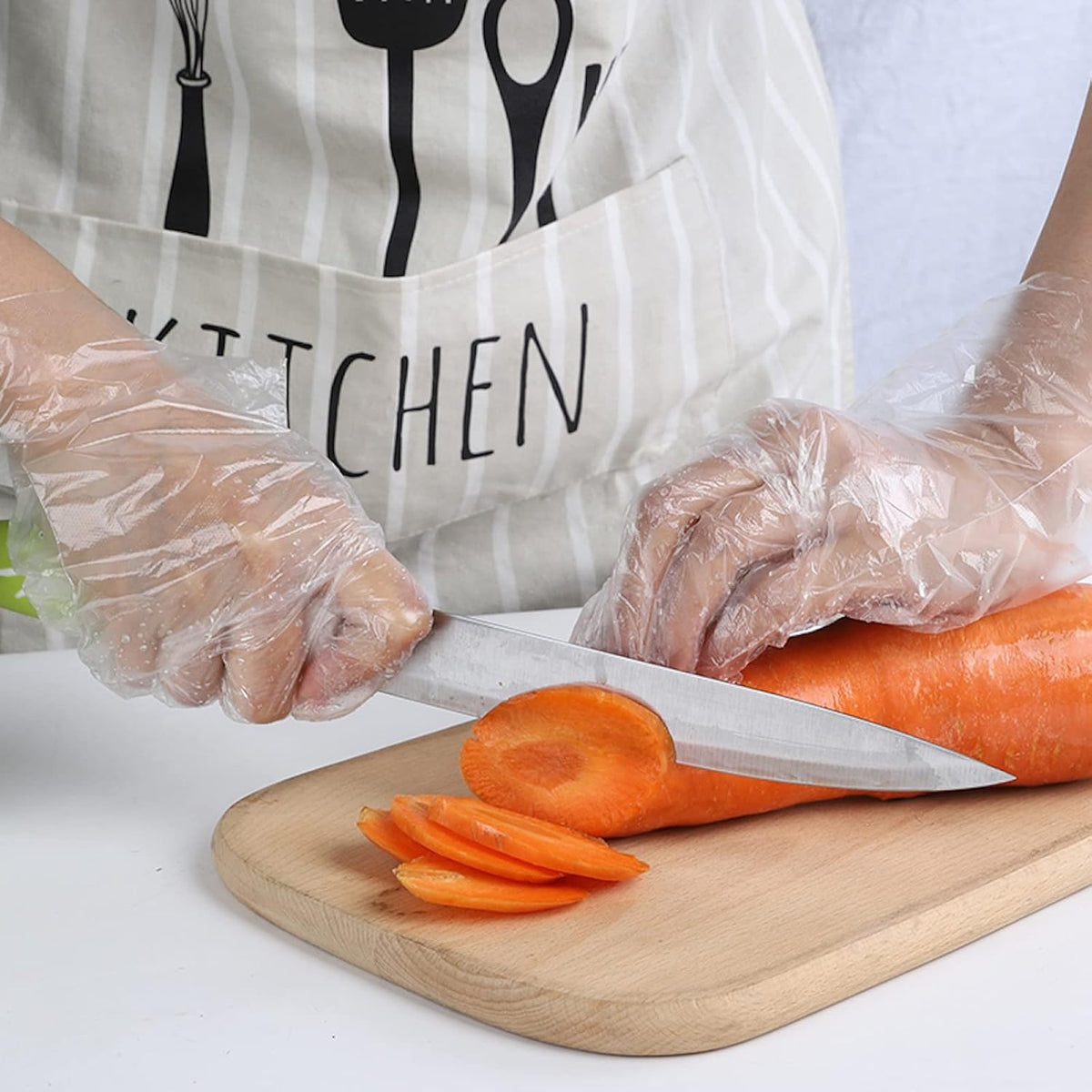 Disposable Food Prep Plastic Gloves (700 -1200 ct.) Cooking Cleaning Food Handling Latex & Powder Free One Size Fits Most