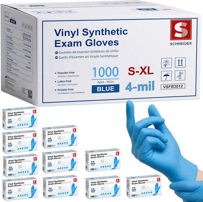 Schneider Medical Nitrile/Vinyl Blend Exam Disposable Gloves Latex Free