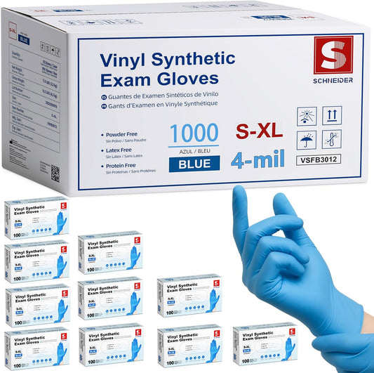 Schneider Medical Nitrile/Vinyl Blend Exam Disposable Gloves Latex Free