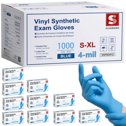 Schneider Medical Nitrile/Vinyl Blend Exam Disposable Gloves Latex Free