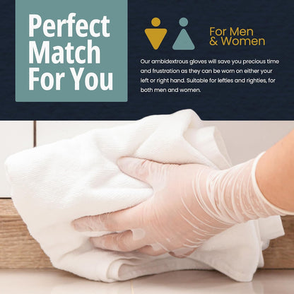 MED PRIDE Vinyl Exam Medical Gloves,Powder & Latex-Free,Large,1000-Count
