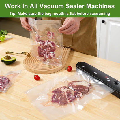 Vacuum Sealer Bags for Food Storage, 150pcs Precut Pint, Quart & Gallon