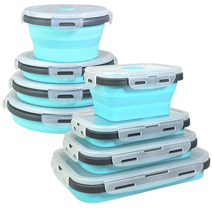 Guyuyii 4 Pack Space-Saving Collapsible Food Storage Containers with Lids