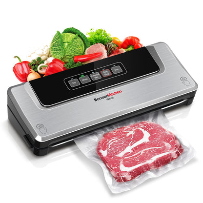Bonsenkitchen Vacuum Sealer Machine, Multiple Modes For Meal Prep,Silver