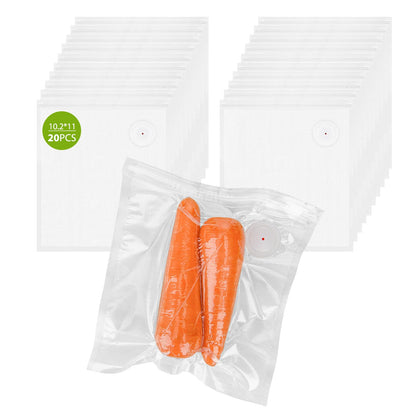 60 PCS Vacuum Sealer Bags for Food, BPA-Free Reusable Vacuum Zipper Bags with Upgraded Air Valve, Sous Vide & Meal Prep Vacuum Storage Bags, Compatible with Handheld & External Vacuum Sealer Machines