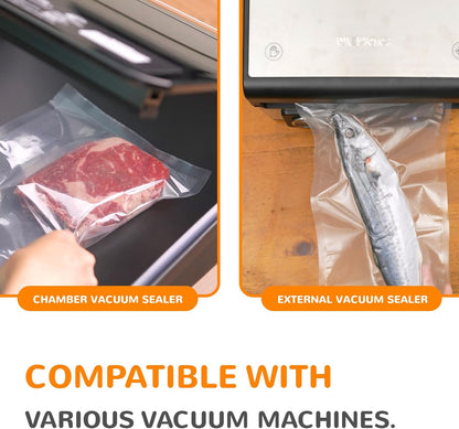 Wevac Vacuum Sealer Bags for Food, 8"x150' Roll, Fits Food Saver Machines