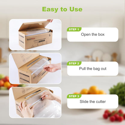 Bonsenkitchen 11"x150' Vacuum Sealer Bags with Cutter for Food Storage